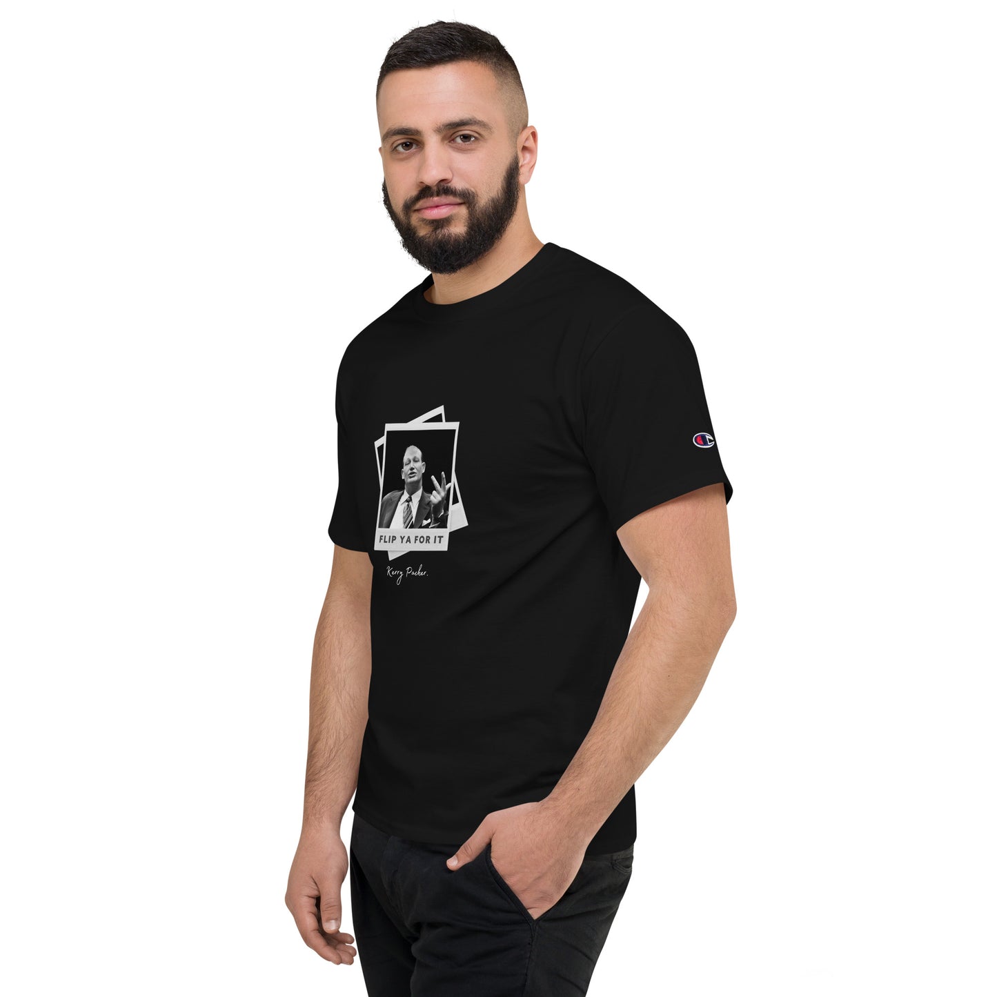 Champion T-shirt (Kerry Packer Flip Ya For It)