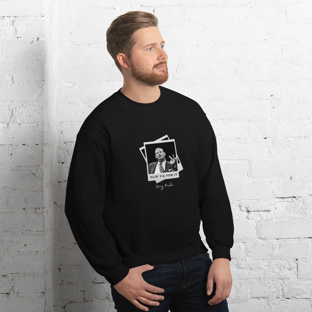 Long Sleeve Sweatshirt (Kerry Packer Flip Ya For It)